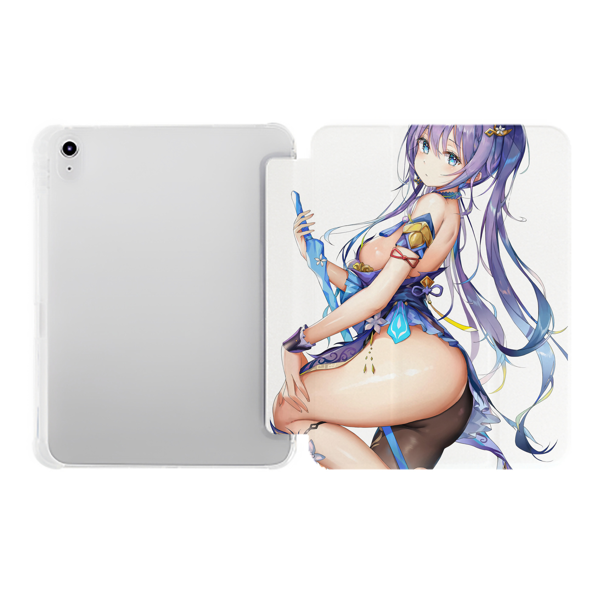 げんし神 genshin IPad ケース ペン収納付き 三つ折りスタンド PUレザー×シリコン 対応機種9.5/10.5/10.9インチ